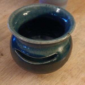 Handcrafted Blue Ceramic Egg Separater